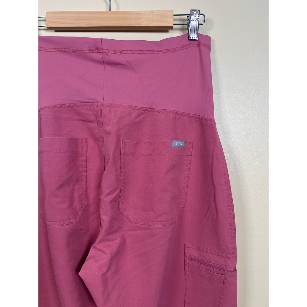FIGS Kade Maternity Straight-Leg Scrub Pant MEDIUM Pink Cargo W19SW2043 - Picture 5 of 9